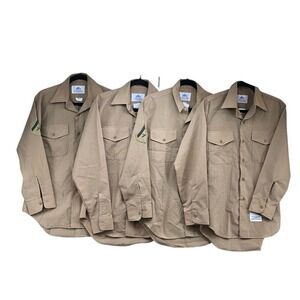 DSCP Valor Collection Military Shirt Lot Mens 15-15.5 Khaki Wool Blend Bundle